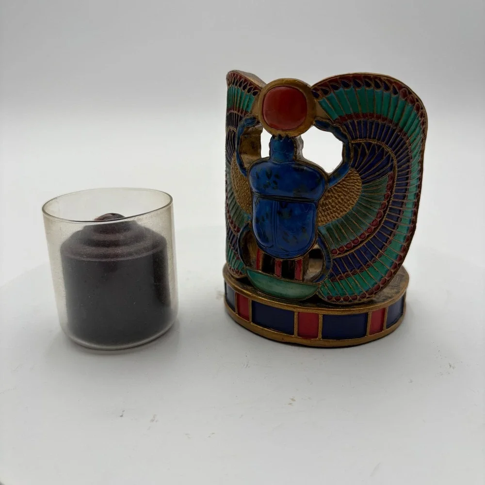 Egyptian Scarab Beetle Tea Light‎ Candle Holder with Wings